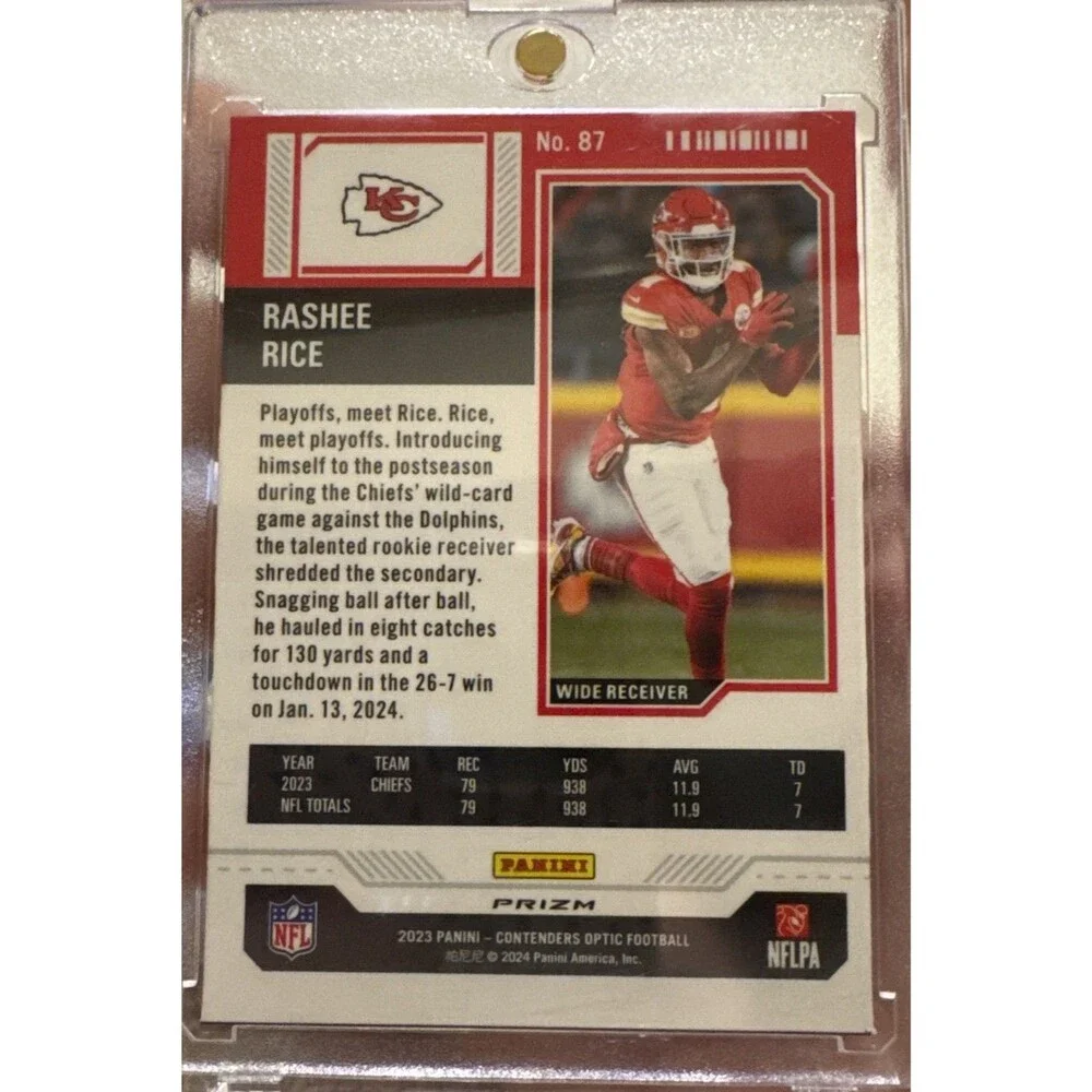 2023 Panini Contenders Optic - Rookie Ticket Silver Prizm #87 Rashee Rice (RC)
